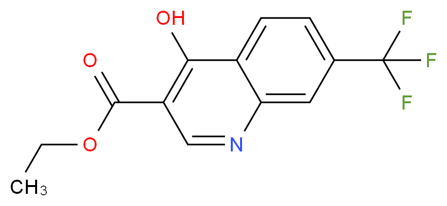 Ethyl 4-hydroxy-7-(trifluoromethyl)quinoline-3-carboxylate_分子结构_CAS_391-02-6)