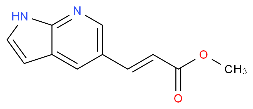 methyl 3-{1H-pyrrolo[2,3-b]pyridin-5-yl}prop-2-enoate_分子结构_CAS_945029-05-0