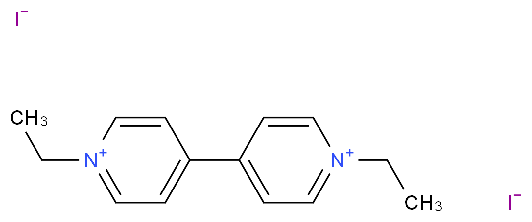 1-ethyl-4-(1-ethylpyridin-1-ium-4-yl)pyridin-1-ium diiodide_分子结构_CAS_1983-61-5
