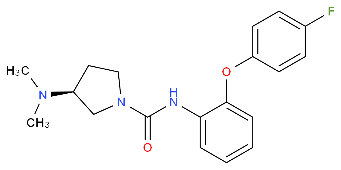 (3S)-3-(dimethylamino)-N-[2-(4-fluorophenoxy)phenyl]pyrrolidine-1-carboxamide_分子结构_CAS_)