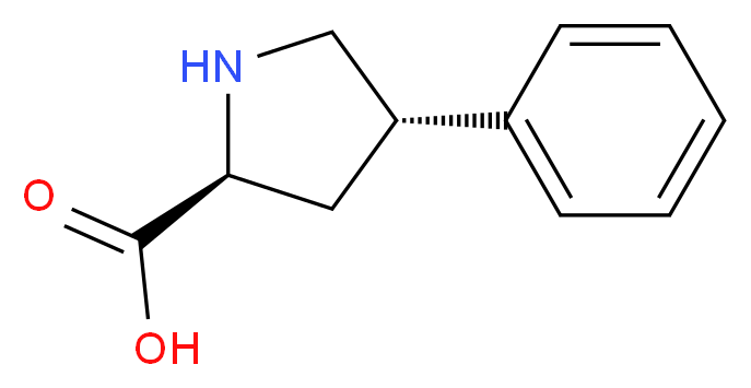 (2S,4S)-4-Phenylpyrrolidine-2-carboxylic acid_分子结构_CAS_96314-26-0)