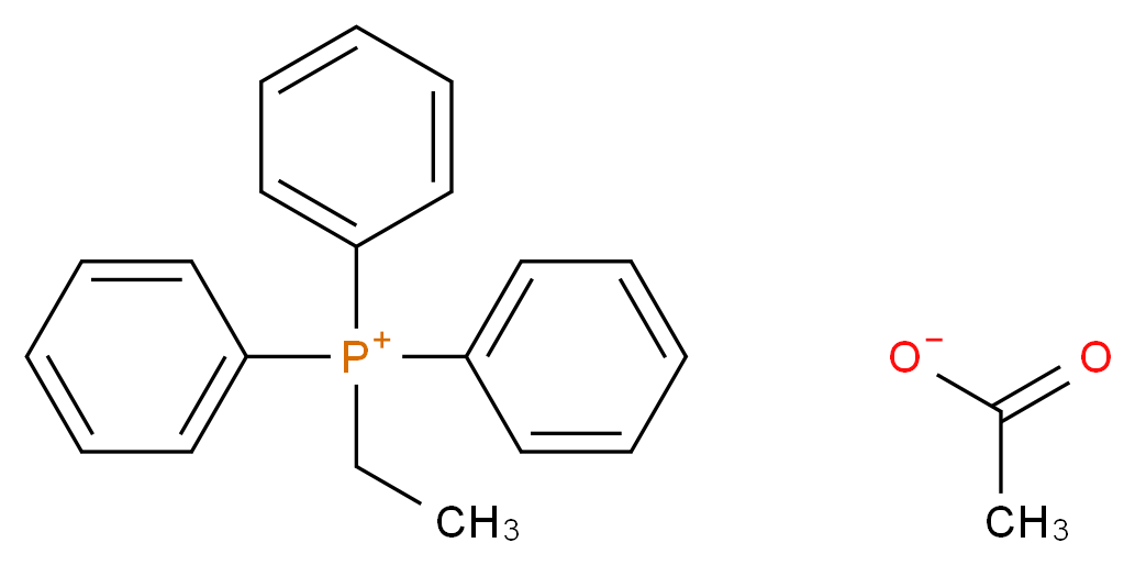 ethyltriphenylphosphanium acetate_分子结构_CAS_35835-94-0