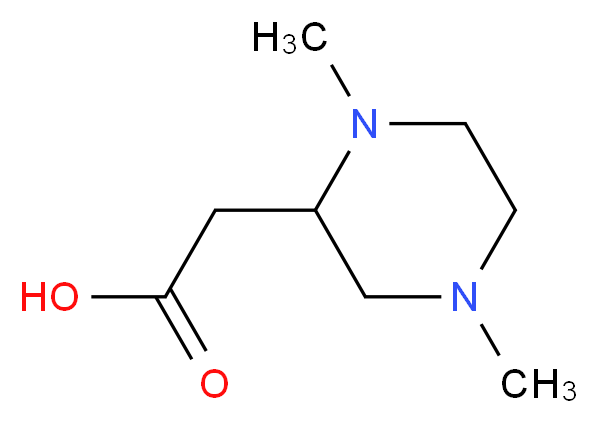 (1,4-dimethylpiperazin-2-yl)acetic acid_分子结构_CAS_462068-51-5)