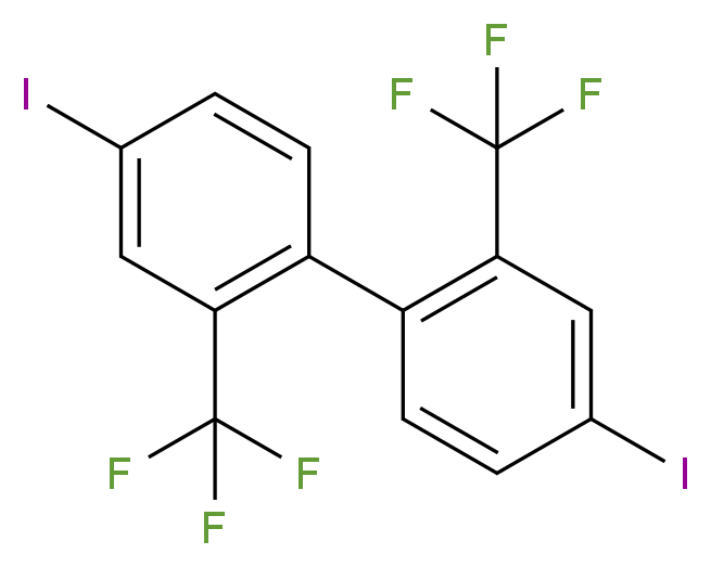 2,2'-Bis(trifluoromethyl)-4,4'-diiodobiphenyl_分子结构_CAS_89803-70-3)