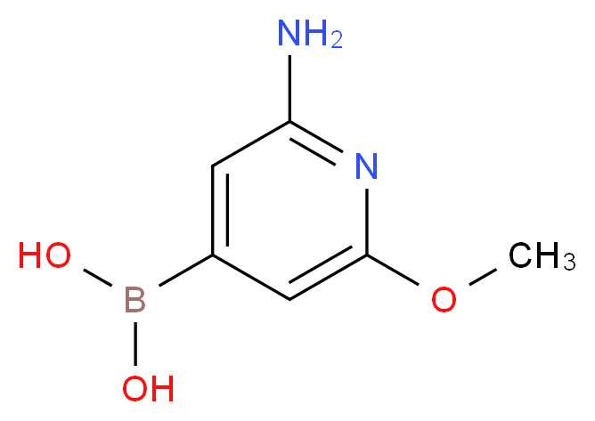 (2-amino-6-methoxypyridin-4-yl)boronic acid_分子结构_CAS_1225222-02-5