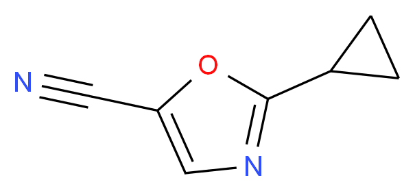 2-cyclopropyloxazole-5-carbonitrile_分子结构_CAS_)