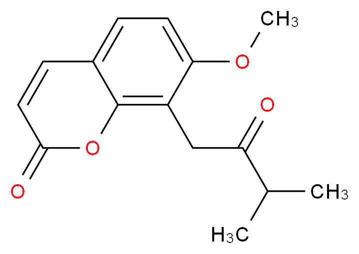 7-methoxy-8-(3-methyl-2-oxobutyl)-2H-chromen-2-one_分子结构_CAS_1088-17-1