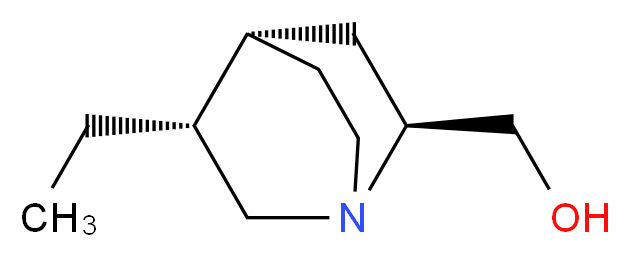 [(2S,4S,5R)-5-ethyl-1-azabicyclo[2.2.2]octan-2-yl]methanol_分子结构_CAS_219794-79-3