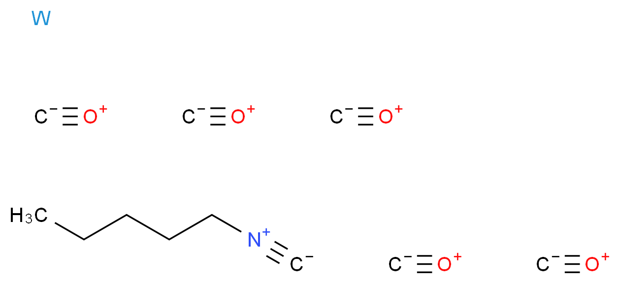 五羰基钨(0)--戊基异腈_分子结构_CAS_347145-09-9)