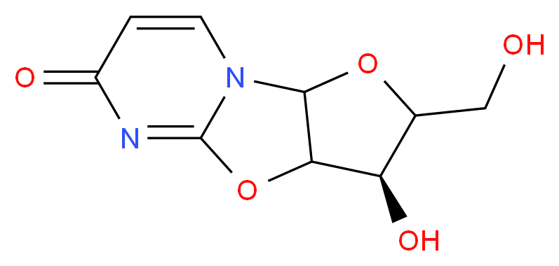 (5R)-5-hydroxy-4-(hydroxymethyl)-3,7-dioxa-1,9-diazatricyclo[6.4.0.0<sup>2</sup>,<sup>6</sup>]dodeca-8,11-dien-10-one_分子结构_CAS_3736-77-4