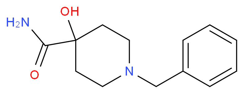 1-Benzyl-4-hydroxypiperidine-4-carboxamide_分子结构_CAS_27771-25-1)