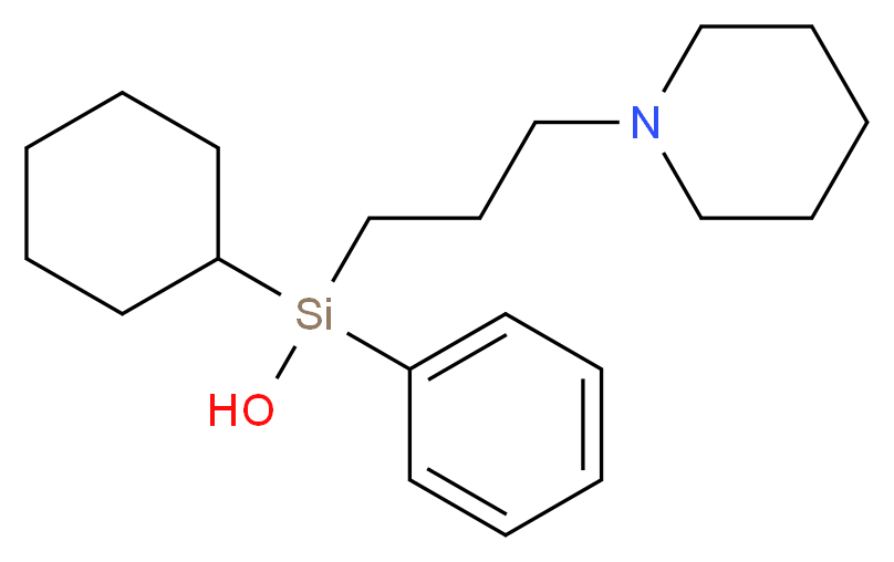 Hexahydrosiladifenidol_分子结构_CAS_98299-40-2)
