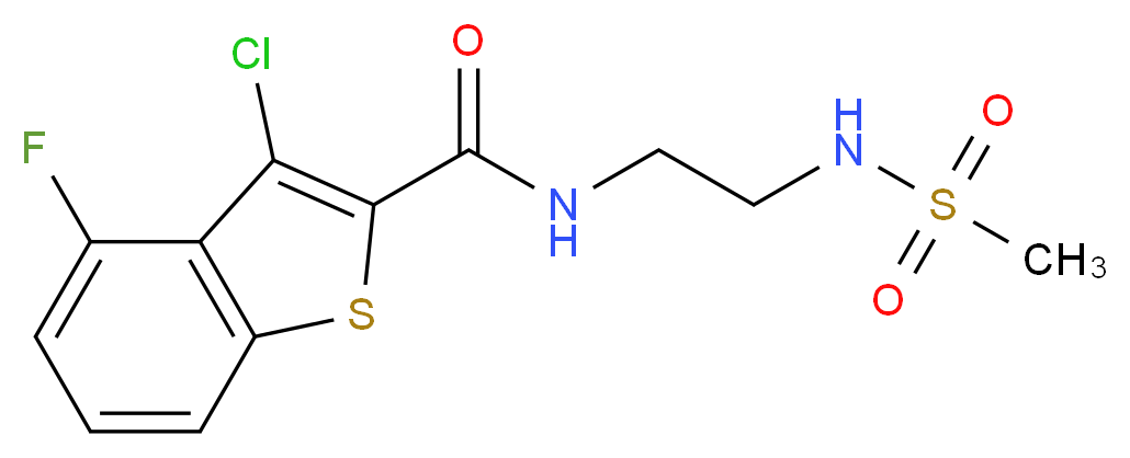 3-chloro-4-fluoro-N-{2-[(methylsulfonyl)amino]ethyl}-1-benzothiophene-2-carboxamide_分子结构_CAS_)