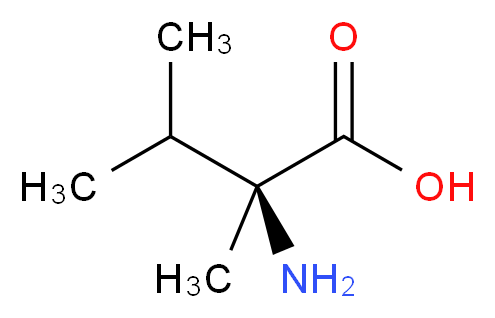 (2S)-2-amino-2,3-dimethylbutanoic acid_分子结构_CAS_53940-83-3