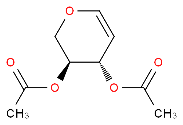 (3S,4S)-3-(acetyloxy)-3,4-dihydro-2H-pyran-4-yl acetate_分子结构_CAS_3945-17-3