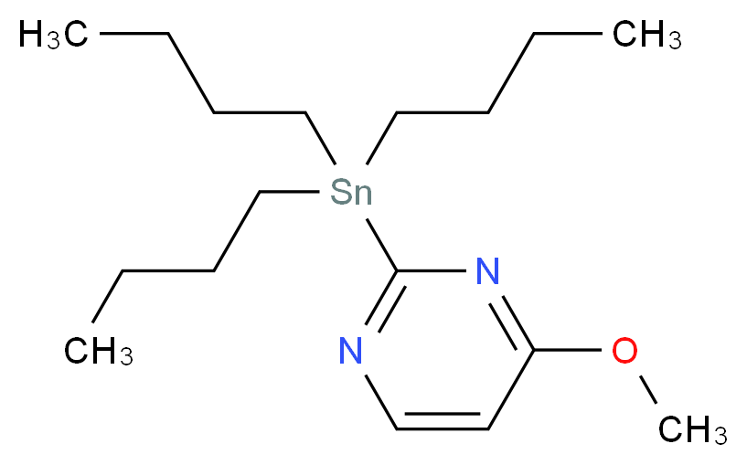4-methoxy-2-(tributylstannyl)pyrimidine_分子结构_CAS_850501-35-8