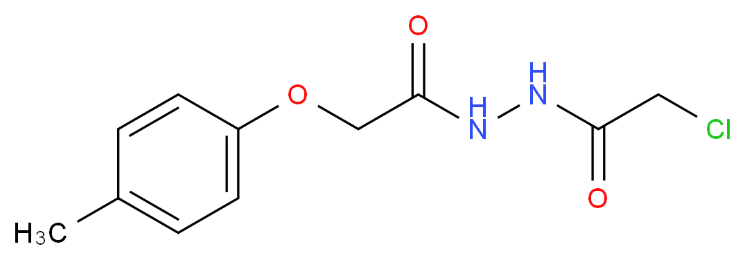 N'-(2-chloroacetyl)-2-(4-methylphenoxy)acetohydrazide_分子结构_CAS_436095-87-3