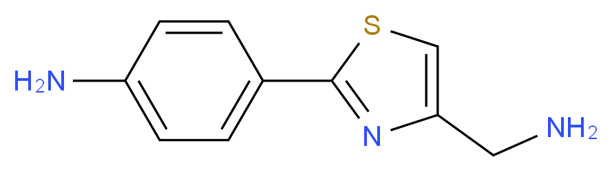 4-(4-AMINOMETHYL-THIAZOL-2-YL)-PHENYLAMINE_分子结构_CAS_885280-72-8)