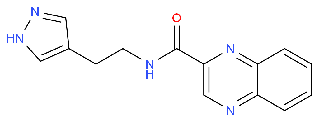 N-[2-(1H-pyrazol-4-yl)ethyl]quinoxaline-2-carboxamide_分子结构_CAS_)