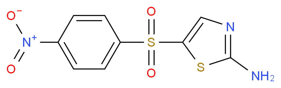 2-Amino-5-(4-nitrophenylsulfonyl)thiazole_分子结构_CAS_39565-05-4)