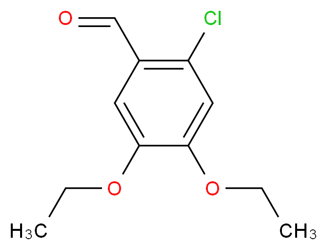 2-chloro-4,5-diethoxybenzaldehyde_分子结构_CAS_832677-75-5