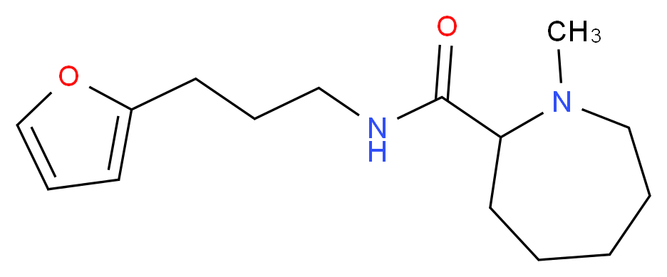 N-[3-(2-furyl)propyl]-1-methyl-2-azepanecarboxamide_分子结构_CAS_)