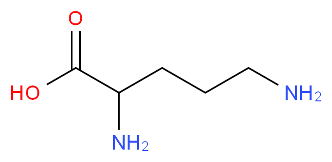 2,5-diaminopentanoic acid_分子结构_CAS_128551-39-3