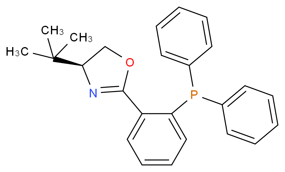 (4S)-4-tert-butyl-2-[2-(diphenylphosphanyl)phenyl]-4,5-dihydro-1,3-oxazole_分子结构_CAS_148461-16-9