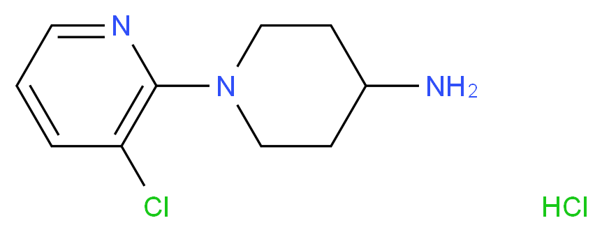 1-(3-chloropyridin-2-yl)piperidin-4-amine hydrochloride_分子结构_CAS_77145-35-8