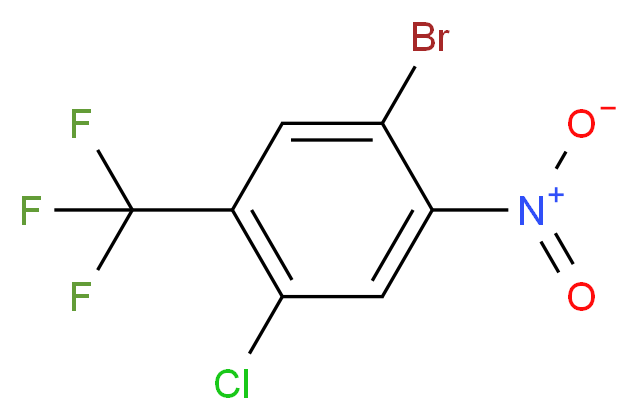 1-Bromo-4-chloro-2-nitro-5-(trifluoromethyl)-benzene_分子结构_CAS_)