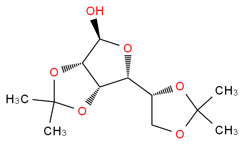 2,3-5,6-DI-O-ISOPROPYLIDENE-&alpha;-D-MANNOFURANOSE_分子结构_CAS_14131-84-1)