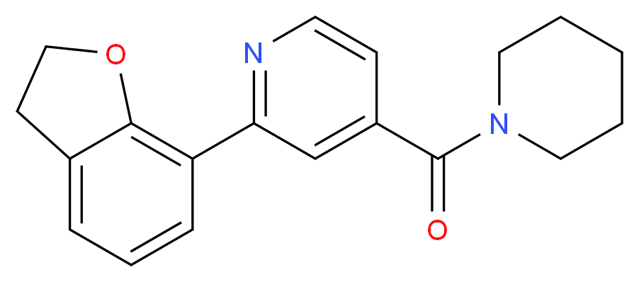 2-(2,3-dihydro-1-benzofuran-7-yl)-4-(piperidin-1-ylcarbonyl)pyridine_分子结构_CAS_)