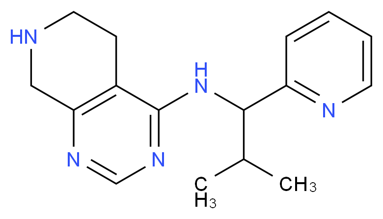 N-(2-methyl-1-pyridin-2-ylpropyl)-5,6,7,8-tetrahydropyrido[3,4-d]pyrimidin-4-amine_分子结构_CAS_)