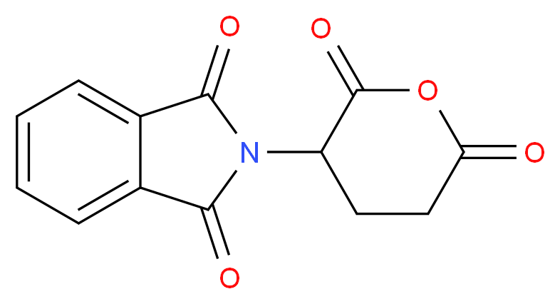 2-(2,6-dioxooxan-3-yl)-2,3-dihydro-1H-isoindole-1,3-dione_分子结构_CAS_3343-28-0