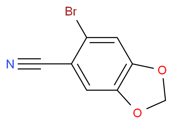 6-bromo-2H-1,3-benzodioxole-5-carbonitrile_分子结构_CAS_6120-26-9