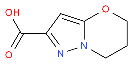 5H,6H,7H-pyrazolo[3,2-b][1,3]oxazine-2-carboxylic acid_分子结构_CAS_718621-99-9