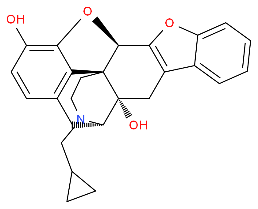 (1S,2S,13R,21S)-22-(cyclopropylmethyl)-11,14-dioxa-22-azaheptacyclo[13.9.1.0<sup>1</sup>,<sup>1</sup><sup>3</sup>.0<sup>2</sup>,<sup>2</sup><sup>1</sup>.0<sup>4</sup>,<sup>1</sup><sup>2</sup>.0<sup>5</sup>,<sup>1</sup><sup>0</sup>.0<sup>1</sup><sup>9</sup>,<sup>2</sup><sup>5</sup>]pentacosa-4(12),5,7,9,15,17,19(25)-heptaene-2,16-diol_分子结构_CAS_111555-58-9