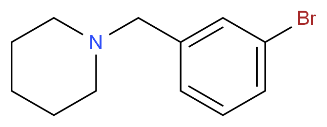 1-[(3-bromophenyl)methyl]piperidine_分子结构_CAS_59507-40-3