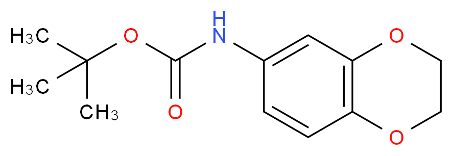 tert-butyl N-(2,3-dihydro-1,4-benzodioxin-6-yl)carbamate_分子结构_CAS_652153-62-3