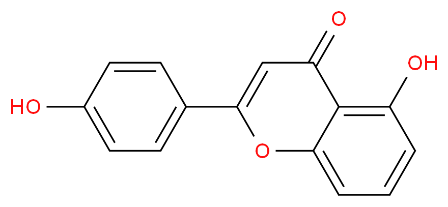 5-hydroxy-2-(4-hydroxyphenyl)-4H-chromen-4-one_分子结构_CAS_6665-67-4