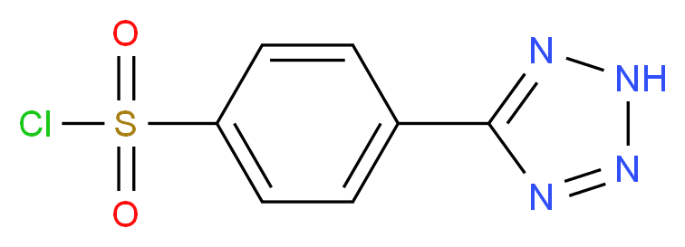 4-(2H-1,2,3,4-tetrazol-5-yl)benzene-1-sulfonyl chloride_分子结构_CAS_924964-20-5