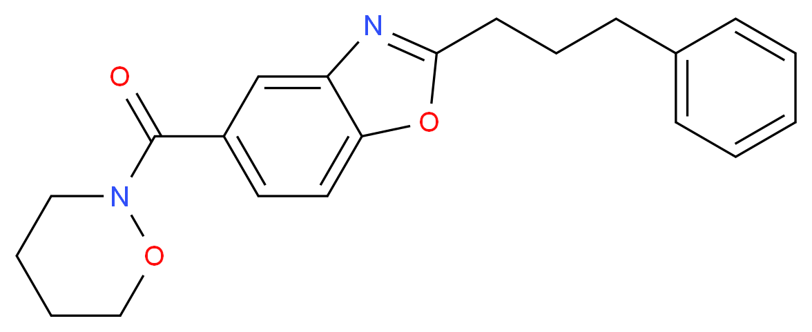 5-(1,2-oxazinan-2-ylcarbonyl)-2-(3-phenylpropyl)-1,3-benzoxazole_分子结构_CAS_)