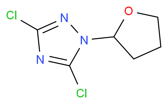 3,5-dichloro-1-(oxolan-2-yl)-1H-1,2,4-triazole_分子结构_CAS_1243250-17-0