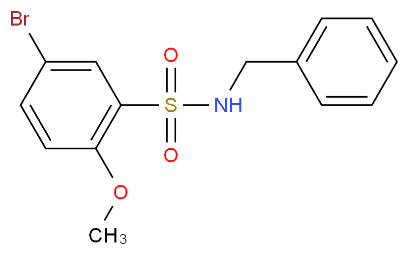 N-benzyl-5-bromo-2-methoxybenzene-1-sulfonamide_分子结构_CAS_446308-82-3