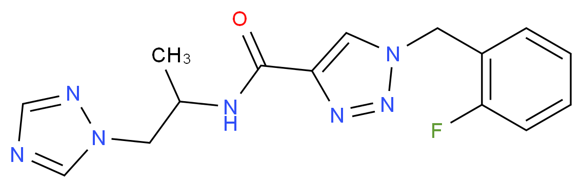 1-(2-fluorobenzyl)-N-[1-methyl-2-(1H-1,2,4-triazol-1-yl)ethyl]-1H-1,2,3-triazole-4-carboxamide_分子结构_CAS_)