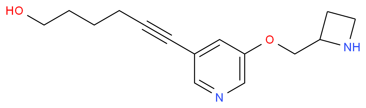 6-[5-(azetidin-2-ylmethoxy)pyridin-3-yl]hex-5-yn-1-ol_分子结构_CAS_820231-95-6