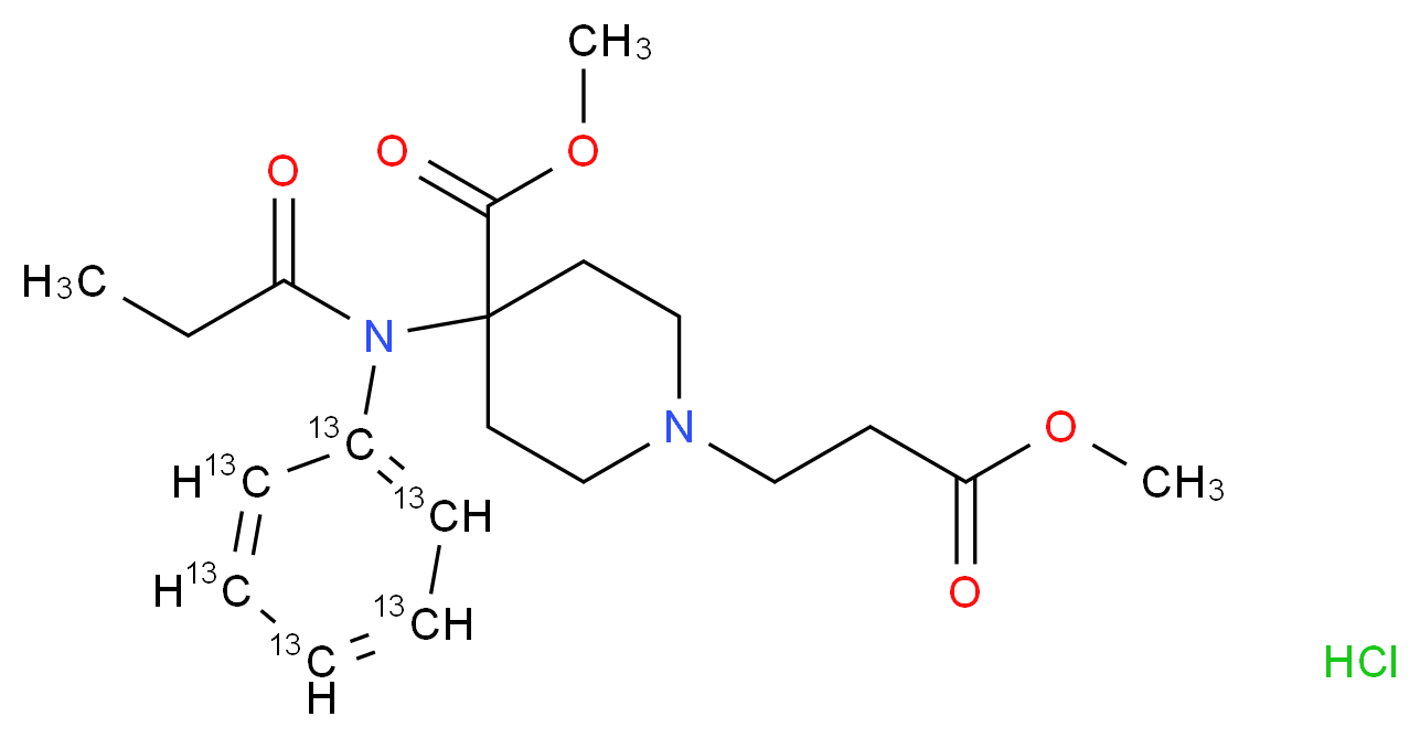 Remifentanil-13C6 Hydrochloride_分子结构_CAS_1189679-87-5)