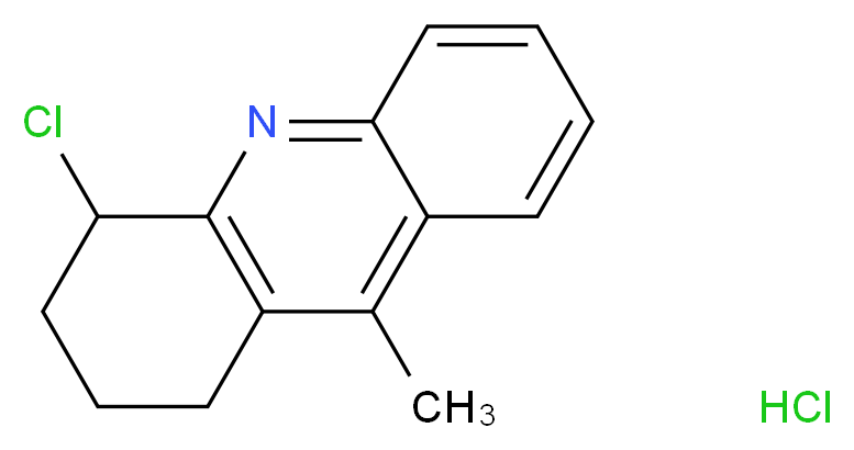 4-chloro-9-methyl-1,2,3,4-tetrahydroacridine hydrochloride_分子结构_CAS_71058-85-0)