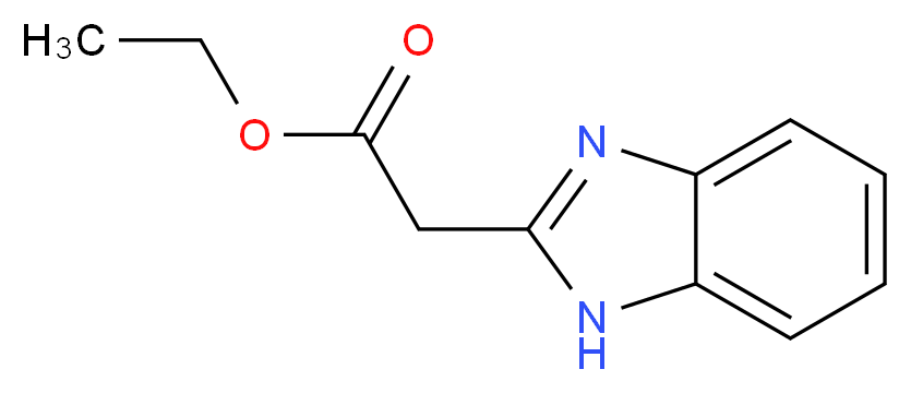 ethyl 2-(1H-1,3-benzodiazol-2-yl)acetate_分子结构_CAS_14741-71-0