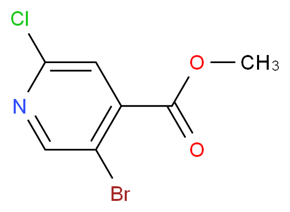 Methyl 5-bromo-2-chloroisonicotinate_分子结构_CAS_886365-28-2)